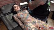 Download video sex new Busty tattooed chick gets a new tattoo on her face high quality