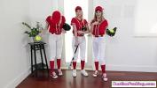 Watch video sex new Coach takes off the pants of 3 baseball babes and spanks their asses period The babes deepthroat his big cock and then the busty petite teen gets fucked Mp4 online