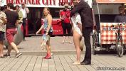 Watch video sexy Petite Euro brunette babe Juliette March made by her master Steve Holmes walking with gag ashtray and exposing pussy to evryone in public fastest
